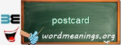 WordMeaning blackboard for postcard